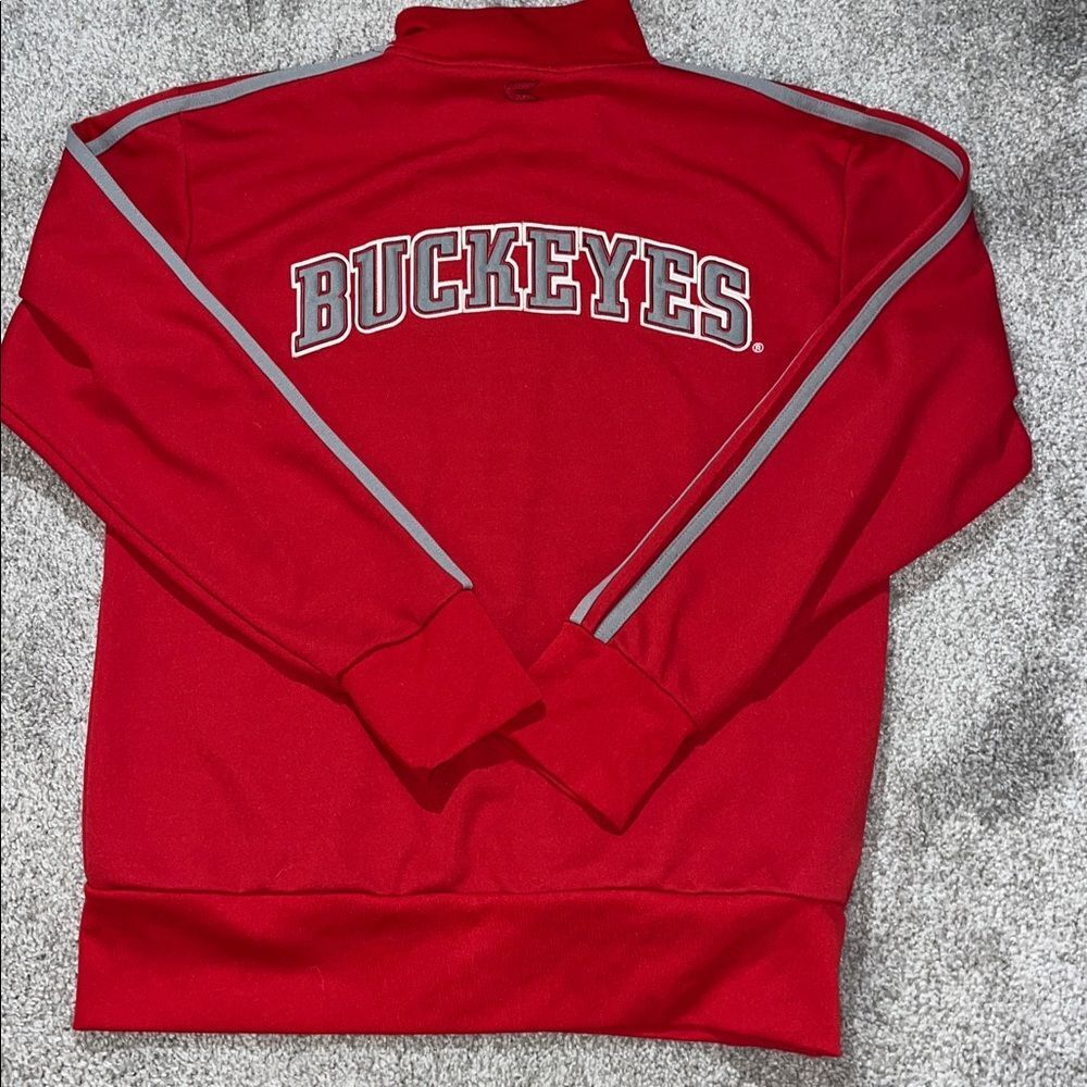 Ohio State Buckeyes Sewn Letter OSU Team Cheerleader Track Jacket Columbus Proud